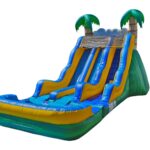 Inflatable Tropical Dual Slide